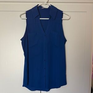 Express Royal Blue Sleeveless Blouse